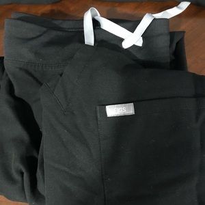 Black FIGS Large Livingston Pants Regular Length 1